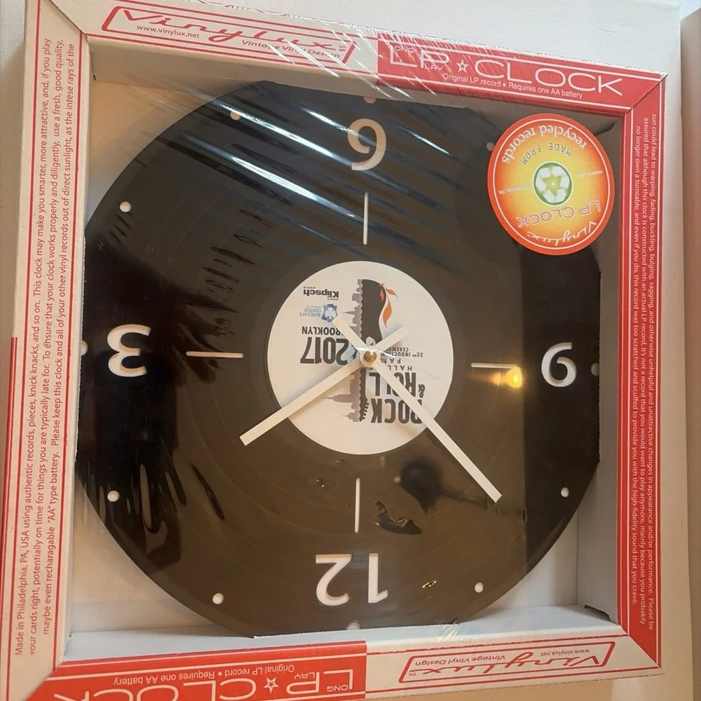 Klipsch Black and White Vinyl Wall Clock